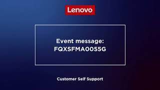 Event message FQXSFMA0056M [upl. by Annovad955]