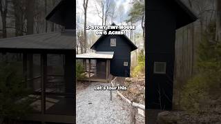 2story tinyhouse on 6 acres 🏡 What would you change housetour hometour tinyhome cabin ADU [upl. by Osi414]