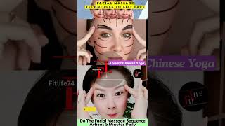 Facial Massage Techniques To Lift Face 😱 facelift massage wrinkles antiaging korean shorts [upl. by Nivart]