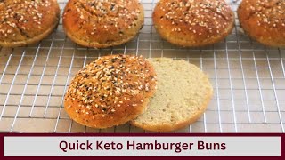 Quick and Easy Keto Hamburger Bun Update Nut Free and Gluten Free [upl. by Garap]