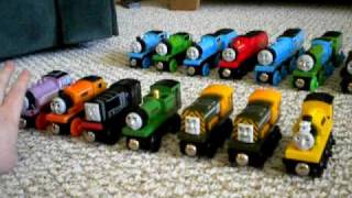 My wooden train collection Thomas the Tank Engine [upl. by Ahtaga225]