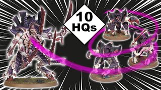 10 Tyranids HQs  Best Unit Synergy  Arks of Omen  Warhammer 40k 9th Edition [upl. by Ailsun]