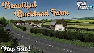 “BUCKLAND FARM” FS22 MAP TOUR  NEW ’SOMERSET’ MOD MAP  Farming Simulator 22 Review PS5 [upl. by Htebaras820]