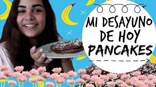 MI DESAYUNO DE HOY  PANCAKES DE AVENA Y COCOA [upl. by Jennica357]