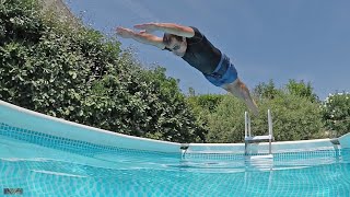 Plongeon dans ma piscine Intex Ultra Frame [upl. by Wilinski]