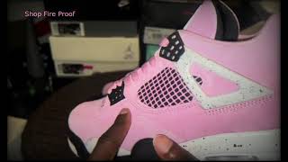 Jordan 4s Pink Orchid WMNS New Release October 26 [upl. by Artiek132]