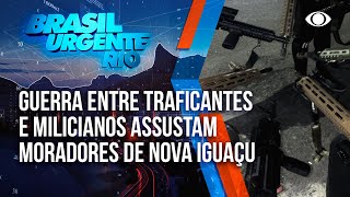 Traficantes e Milicianos trocam tiros em Nova Iguaçu em guerra por territórios [upl. by Ailido914]