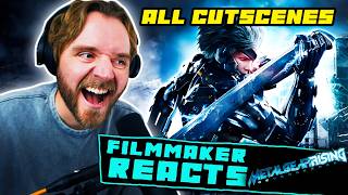 FILMMAKER REACTS METAL GEAR RISING REVENGEANCE  ALL CUTSCENES [upl. by Eimrots94]