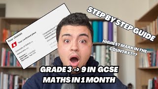 Get a 9 in GCSE Maths in 1 Month Step by Step Guide [upl. by Dami638]