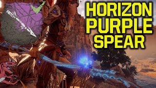 Horizon Zero Dawn Tips  How to get the PURPLE SPEAR Horizon Zero Dawn gameplay PS4 pro [upl. by Noxid]