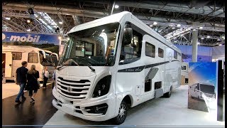 Le Voyageur Liner 93 QD RV Camper Van Iveco motorhome with car garage walkaround  interior V0011 [upl. by Lap]