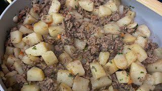 How To Make Carne Molida Con Papas  EASY And Tasty One Pan Meal  Ground Beef With Potatoes [upl. by Aleakim]