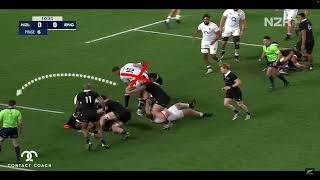 Rugby Analysis Rucking Details Leads to All Blacks Try versus England [upl. by Eelsha994]