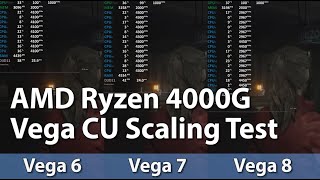 AMD Ryzen 4000G Renoir Vega 6 vs Vega 7 vs Vega 8 at 1Ghz How Well Do Vega CUs Scale [upl. by Neetsirk]