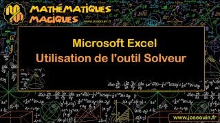 Excel  Utilisation de loutil quotSolveurquot [upl. by Ellezaj]