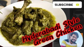 hyderabadi green Chickenwithout onion chicken recipequick chicken recipeless spicy [upl. by Hsaniva]