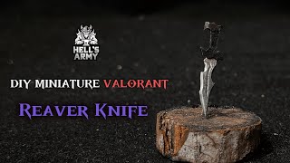 How to Make a Miniature Valorant Reaver Knife from Iron Nails DIYBlacksmith [upl. by Adlitam]