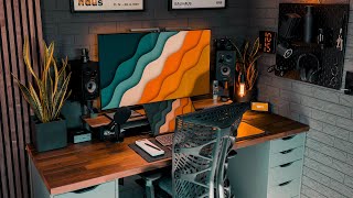 My ULTIMATE Cozy DESK SETUP Tour 2024  Workspace for Productivity amp Creativity [upl. by Tnecniv]