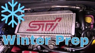 Winter Intercooler water sprayer prep Subaru Sti impreza [upl. by Rashida168]