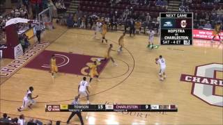 CofC Mens Basketball  Towson Highlights [upl. by Aydidey]