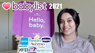 Whats Inside My Babylist Hello Baby Welcome Box 2021  How to Get A Babylist Welcome Box [upl. by Eegnat]