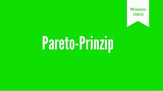 ParetoPrinzip [upl. by Trebmal]