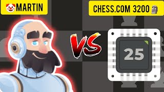 Can The Chesscom Maximum3200 defeat MartinGen Martin  Maximum 3200 Vs Gen Martin [upl. by Enilec]