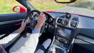 Porsche Cayman GT4 981  Great flat6 sound exhaust mic onboard [upl. by Romito]