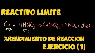 QUÍMICA Reactivo Limite Rendimiento de Reacción Ejercicio 1 BACHILLERATO AULAEXPRESS [upl. by Baudoin884]