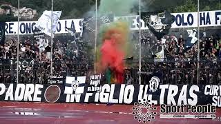 🔥 «Questo popolo ha fame di vittoria» coreografia e tifo Cavese vs Trastevere 202324 [upl. by Ecnirp]