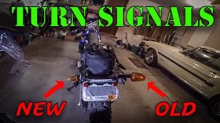 new smaller turn signals for a Yamaha TW200 dualsport [upl. by Ayotol739]