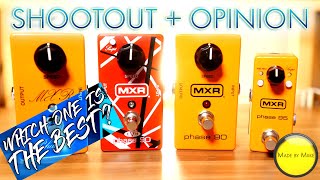 Shootout  Opinion 4 MXR PHASER PEDALS Phase 90 vs Phase 95 vs EVH Phase 90 vs CS Script Phase 90 [upl. by Assyl898]