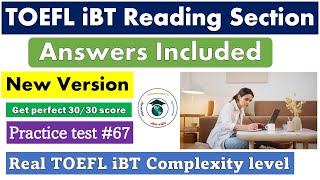 2024 TOEFL iBT new Reading Test 67  Answers Included [upl. by Yentterb521]