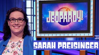 Who is SARAH PREISINGER from Jeopardy CONTESTANT Profile amp Life EXPLAINED [upl. by Enilrem]