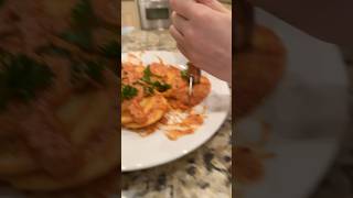 Delicious ravioli with a vodka cream sauce food yum foodie diyfood baking pasta cooking eat [upl. by Lenrad]