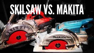 All new SKILSAW Worm Drive 48v Circular Saw Vs Makita 36v Rear Handle Circular Saw TOOL DUEL [upl. by Enileda]