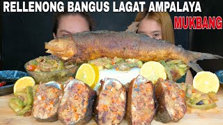 RELLENONG BANGUS LAGAT AMPALAYA MUKBANG  FILIPINO FOOD  MUKBANG PHILIPPINES [upl. by Ihana]