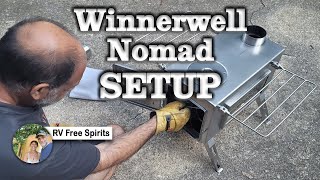 Setup Winnerwell Nomad Hot Tent Wood Stove with Wendy and Dave 🏕 🥘 [upl. by Everson]