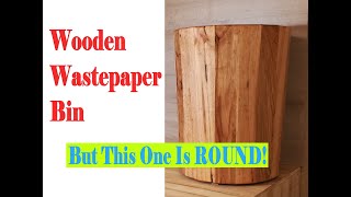 How to make a round dustbin from wood [upl. by Xonel]