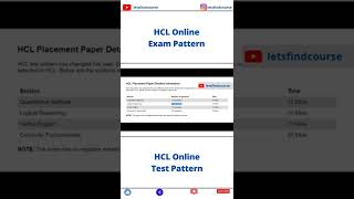 HCL Exam Pattern shorts [upl. by Berget]