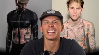 People Hate His Tattoos MGK Tattoo Reaction [upl. by Owena67]