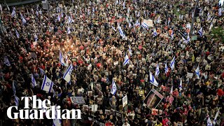 AntiNetanyahu protests take place across Israel [upl. by Enilarac503]