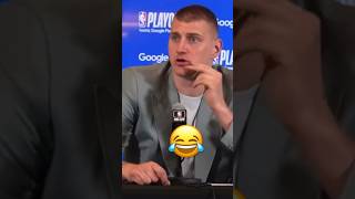 Nikola Jokic Is The Happiest Man In The World After Being Asked A Question In Serbian 😂 nba usa [upl. by Maribel722]