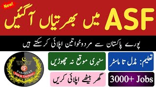 ASF New Jobs 2023New jobs in pakistan 2023 todaygovernment jobs 2023Today jobs in pakistan 2023 [upl. by Ailito110]