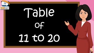 Table of 11 to 20  multiplication table of 11 to 20  rhythmic table of eleven to twenty [upl. by Leiva]