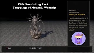 ESO Trappings of Mephala Worship Furnishing Pack [upl. by Ytsirc]