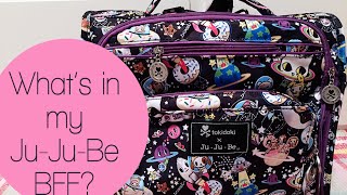 Whats in my diaper bag  JuJuBe BFF tokidoki and Favorite Features [upl. by Ebba346]