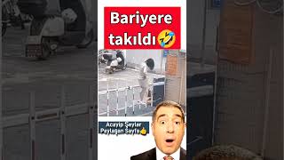 Bariyerin üzerinden geçmek istedi ama başarılı olamadı Bariyerin açılabildiğiden habersizdi😛 [upl. by Socem]