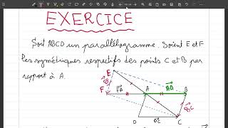 EXERCICE Vecteurs et translation 2ac 2apic الثانيةاعدادي [upl. by Wenonah]