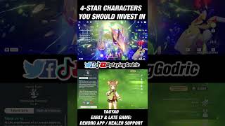 Who to build in GenshinImpact  Useful 4 stars from early until endgame Shorts [upl. by Ynahpets]